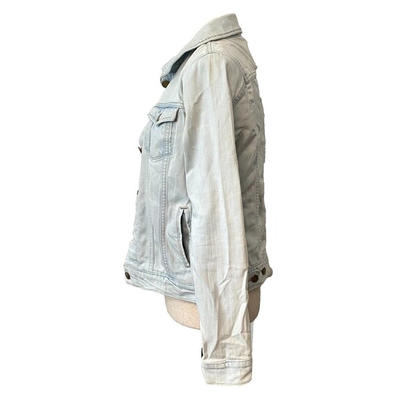 LEVI STRAUSS Women's M Denim Jacket Light Wash Blue Trucker Western Cowgirl Moto - Picture 2 of 11